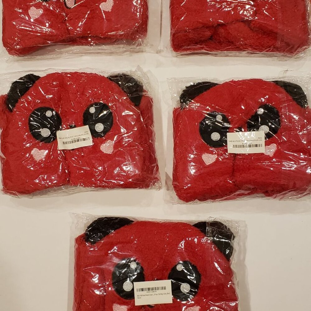 Winter Hats 5 Pack Girls Boys Full Head And Neck Cover, Lot of 5 Colors - Picture 11 of 14